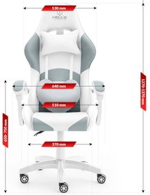Hells Detská herná stolička Hell's Chair Rainbow White Grey