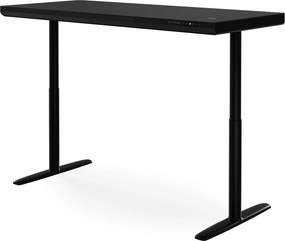 Elektrický písací stôl sit-stand so zásuvkou a bezdrôtovou nabíjačkou Qi čierny, 1600 mm: ELLIS