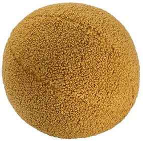 Hnedý detský pohovkový vankúš z textílie buklé Ball – Wigiwama