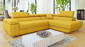 Rohová sedačka Terazuro Premium (žltá) (s úl. priestorom) (p)