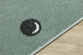 Metrážny koberec Lima C275b zelený / krémový