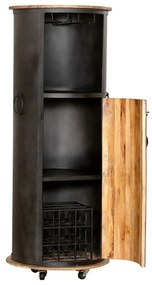 Čierna kovová vinotéka na 9 fliaš, 60x155 cm Luni – Interia Home &amp; Living