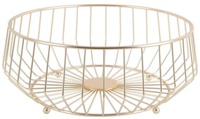 Kovový košík na ovocie v zlatej farbe PT LIVING Linea, ø 34 cm