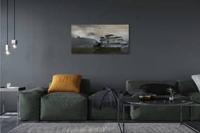 Obraz canvas morské loď hory 100x50 cm