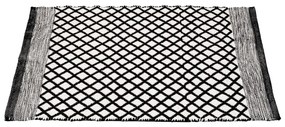 Čiern-obiela kúpeľňová predložka z recyklovaného plastu 50x80 cm Tara – Wenko