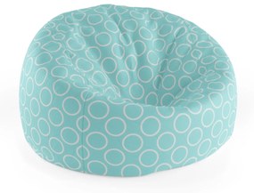 Sablio Sedací vak Cocoon Biele korunky - 115 x 75 cm x 45 cm