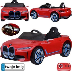 JOKOMISIADA Elektrické autíčko na batériu BMW i4 pre deti s diaľkovým ovládaním červené PA0310 CZ