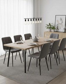 Stolička Mila Velvet Sivá