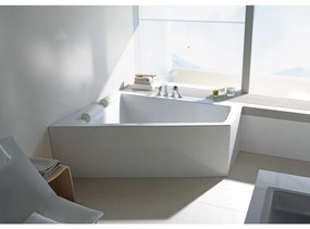 Duravit Paiova - Vaňa 1700x1300 mm, vytvarovaný sklon pre chrbát na ľavej strane, s panelom a nohami, biela 700266000000000