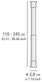 WENKO 19206100 - Sprchová tyč FLEX 110 cm biela