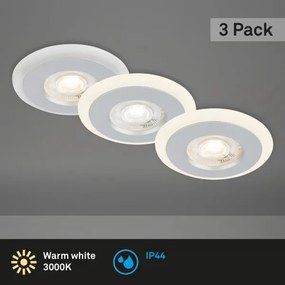 Briloner 7039034-SADA 3×LED Kúpeľňové podhľadové svietidlo 3×LED/5 W/230 V IP44 matný chróm