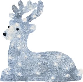 EMOS DCFC06 vianočná dekorácia - jelenček 40 LED V27cm 2,1W studená biela, IP44, časovač, adaptér