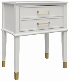 Biely nočný stolík Westerleigh – CosmoLiving by Cosmopolitan