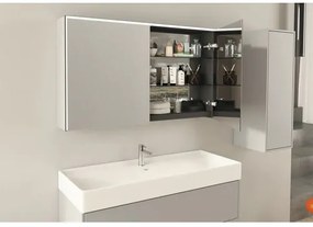 Zrkadlová skrinka Jungborn QUATTRO / SEDICI / NOVE 120 x 20 x 70 cm sivá