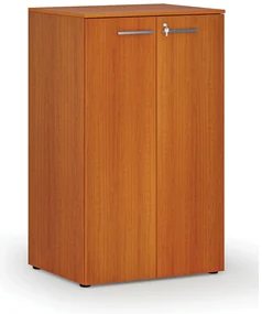 Kancelárska skriňa s dverami PRIMO WOOD, 3 police, 800 x 640 x 1335 mm, čerešňa