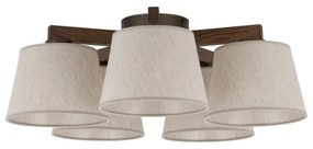 Brilagi - Prisadený luster LATTE 5xE27/15W/230V borovica/krémová