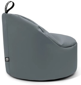 Tmavomodrý sedací vak z imitácie kože Round L – So Soft?