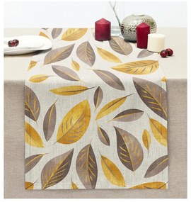 Behúň na stôl 40x130 cm Yellow And Brown Leaves – Mila Home