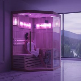 BPS-koupelny Fínska sauna Relax HYD-3939 120x120, 1-2 osoby