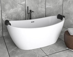 Besco Akrylátová voľne stojaca vaňa Ayla 170x80 BESCO-Typ výpuste: Click-Clack s prepadom, grafit, BESCO-Rozmery: 170x80, BESCO-Farba: Biela