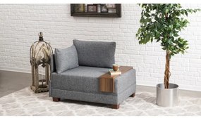 Ľavé rohové kreslo TULA, šedé