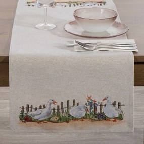 GOBELÍNOVÝ BEHÚŇ NA STÔL GOOSE 40X100 CM VZOROVANÁ