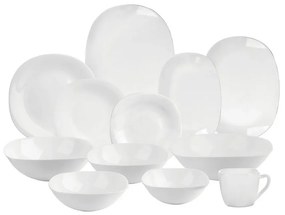 Altom Sada hlbokých tanierov z opálového skla White harmony 22,5 cm, 6 ks