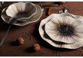 24-dielna jedálenská súprava hnedá/porcelán