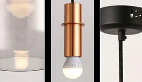 Toolight - Závesné svietidlo zo skla 1xE27 APP434-1CP, oranžová, OSW-00563