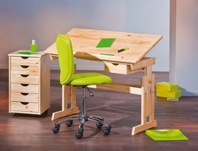 Polohovateľný písací stôl Julia, borovica