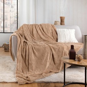 Svetlohnedá deka z mikroplyšu 180x220 cm Foxy – douceur d'intérieur