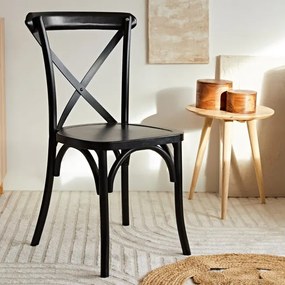 Jedálenská stolička DREV čierna 875743