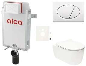 Cenovo zvýhodnený závesný WC set Alca na zamurovanie + WC Glacera Alfa SIKOAA1, 1 ks