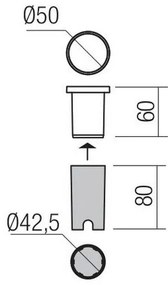 Redo 90042 - LED Vonkajšie zápustné svietidlo INCAS LED/2,3W/230V IP65