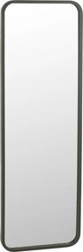 Čierne antik nástenné zrkadlo v kovovom ráme Matt Black - 120*3*40 cm