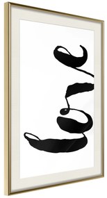 Artgeist Plagát - Black Love [Poster] Veľkosť: 40x60, Verzia: Zlatý rám s passe-partout