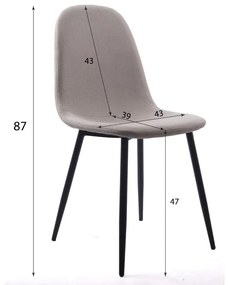 Dekorstudio Jedálenská stolička DART - béžová