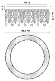 Globo 67176-58D - LED stropné svietidlo KLUNKA 58W/230V 2700–6000K, priemer 58,5 cm, s diaľkovým ovládaním