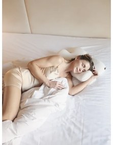 CONNECT IT CFH-6030-WH - Anatomický vankúš Virgo biely/sivý