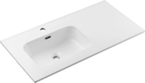Comad Nábytkové keramické umývadlo s odkladacou plochou GO 2 90CM L DP, 91x46 cm, biela lesklá