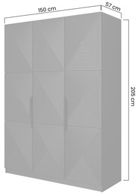 Skriňa Asha 150 cm - kašmírová