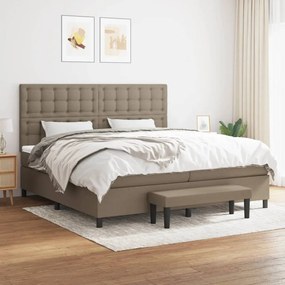 Boxspring posteľ s matracom sivohnedý 200x200 cm látka 3136945