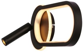 LED Nástenné svietidlo MONET LED/13W/230V + LED/2W 3000/4000/6000K čierna