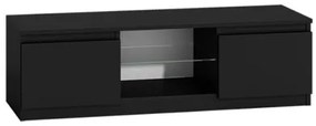 TV stolík LCD glass 140 cm čierna lesklá