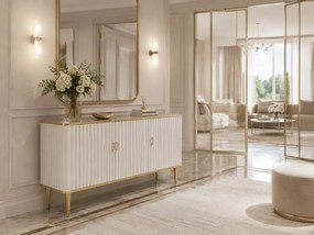 Komoda Stilig ST313 160 cm biela/zlatá