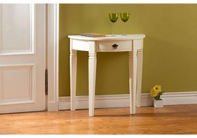 furniture-nabytek.cz - Masívny toaletný stolík Catana v bielej farbe, borovica, lakovaný – guľatý