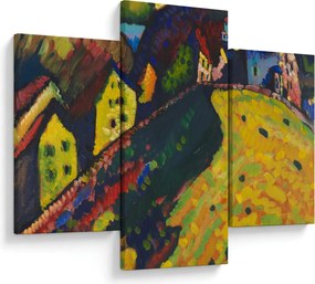 Obraz - Vasily Kandinsky, Houses at Murnau, reprodukcia (90x60 cm)