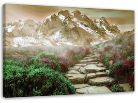Obraz na plátně Hory s mlhou - 60x40 cm