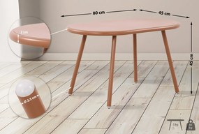 Konferenčný stolík Velva - v45 x 80 x 45 cm - Terracotta