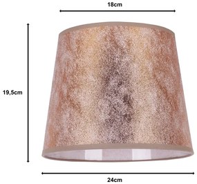 Duolla - Tienidlo k stolnej lampe CLASSIC M E27 pr. 24 cm medená